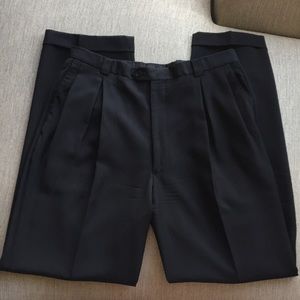 Men’s Armani Black Striped Dress Pants- 36